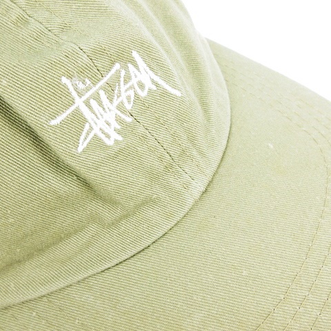 STUSSY オリーブ色 刺繍キャップ STUSSY ステューシー ロゴ刺繡 トラッカーキャップ メッシュ