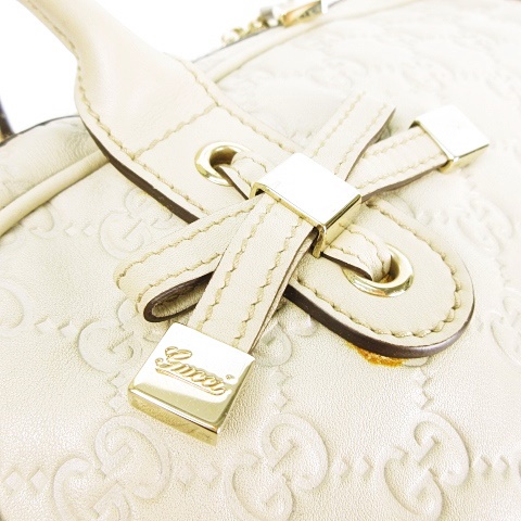 1円 GUCCI グッチ 161720 グッチシマ プリンシー レザー ハンドバッグ