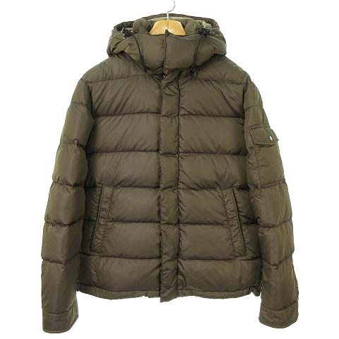 モンクレール MONCLER フード付 ダウンジャケット 2 カーキ ブラウン 