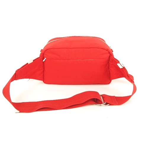 ポーター Porter Haco For Pbp Peace By Peace Cotton Project ハコ コラボ ウエストバッグ ウエストポーチ ヒップバッグ ボディバッグ クロスボディ 斜め掛け 肩掛け オーガニックコットン レッド 赤 美品 ユニセックス メンズ レディース 053