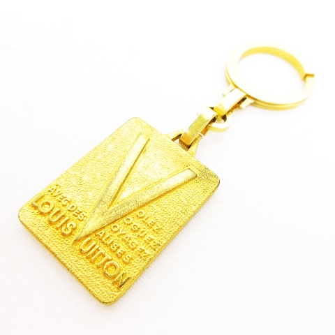 ルイヴィトン LOUIS VUITTON キーホルダー キーリング ロゴ LV 