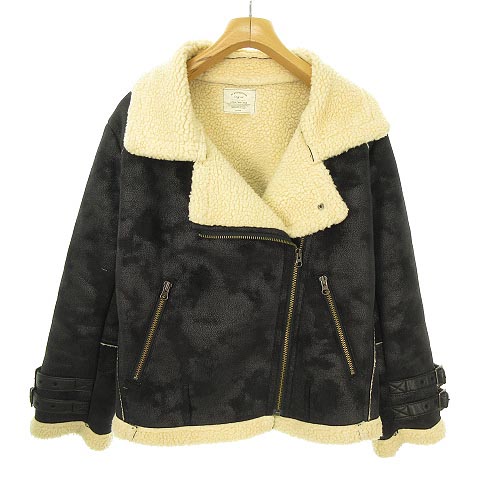 アングリッド Ungrid フェイクムートンコート ライダース S 黒 ブラック アイボリー 01 17aw レディース 053 ベクトルパーク アングリッド Ungrid フェイクムートンコート ライダース S 黒 ブラック アイボリー 01 17aw レディース 053 ベクトルパーク