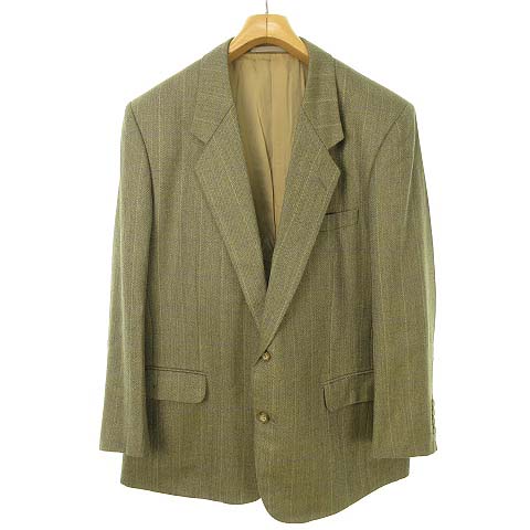クリスチャンディオール Christian Dior Monsieur ツイード ジャケット テーラード ブレザー ヘリンボーン チェック 103 175 カーキ系 Ibs63 メンズ 053 ベクトルパーク