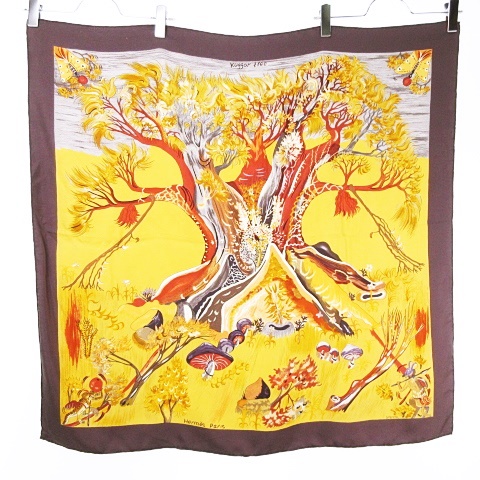 エルメスHERMESスカーフカレ90クガールツリー