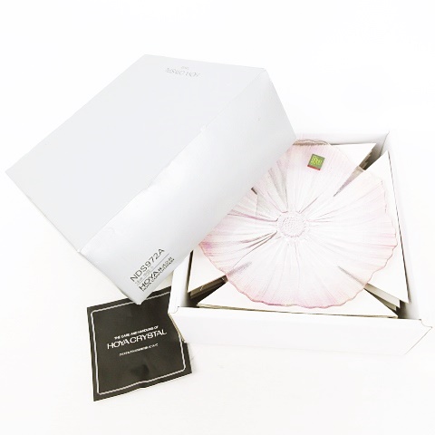 Hoya クリスタル 花モチーフ フレアプレート 中皿 18 5枚セット 食器 キッチン コレクション パープルピンク ブランドシール付き 箱あり Nds972a ホヤ その他 053 ベクトルパーク