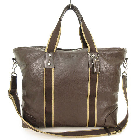 コーチ COACH F71169 ヘリテージ ウェブ レザー ウィークエンド トート 