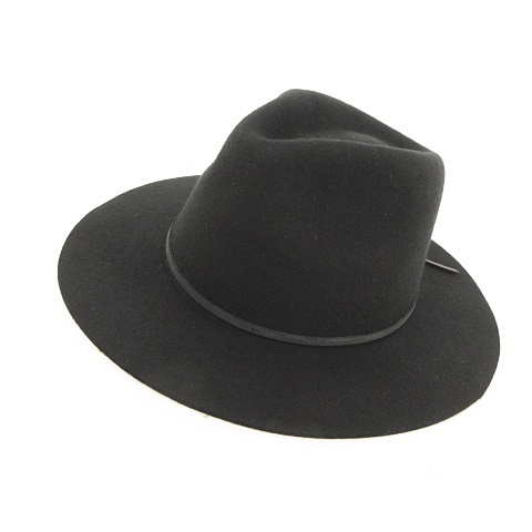 ブリクストン Brixton 中折れハット レザーループ ウール 帽子 S 7 56 ブラック 黒 メンズ レディース 053 ベクトルパーク