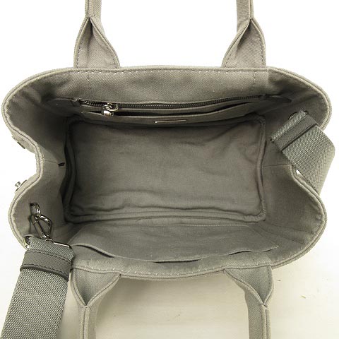 PRADA トートバッグ グレーNUBE キャンバス 【公式通販】