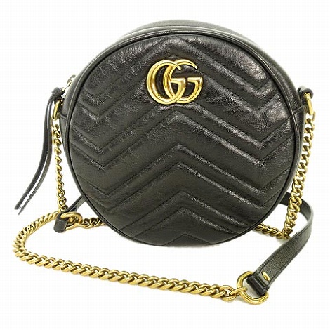 グッチ GUCCI GGマーモント ラウンドショルダーバッグ 550154 チェーン  
