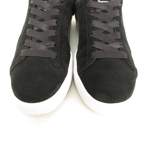 プーマ Puma 01 Suede スエード Bow バックリボン スニーカー シューレス スリッポン 25cm ブラック レディース 053 ベクトルパーク