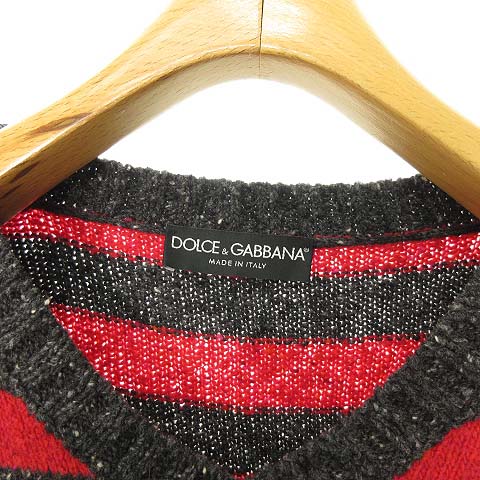 ドルチェ&ガッバーナ ドルガバ DOLCE&GABBANA ボーダー ニット Vネック 