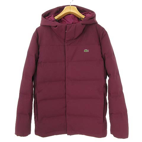 ラコステ ダウン BH340EL ワインレッド US L タグ付き未使用 LACOSTE 
