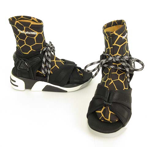 マークジェイコブス Marc Jacobs スポーツサンダル スニーカー サンダル インナーソックス付き 39 ブラック レディース 053 ベクトルパーク