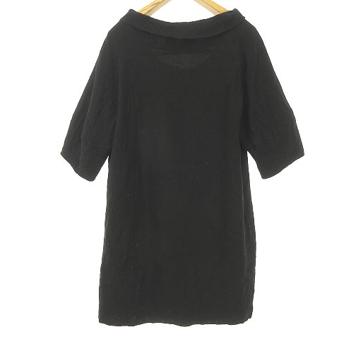 アズノウアズ As Know As ウールワンピース ロールネック 7分袖 黒 ブラック レディース 053 ベクトルパーク