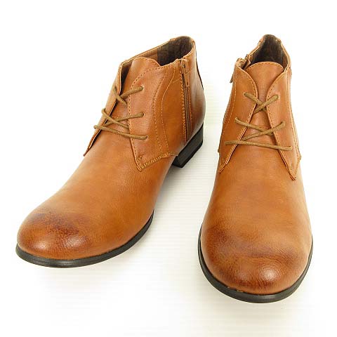 デデス Dedes チャッカブーツ アンクル ブーツ サイドジップ 40 ブラウン 茶 メンズ 053 ベクトルパーク