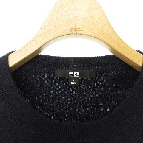 ユニクロ Uniqlo クルーネック プルオーバー カシミヤ ニット セーター トップス M ネイビー 251 レディース 053 ベクトルパーク