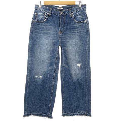 ジャーナルスタンダード Journal Standard 16 ワイド デニム パンツ ジーンズ ボトムス ダメージ加工 40 インディゴ レディース 053 ベクトルパーク