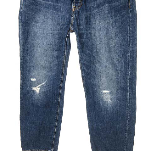 ジャーナルスタンダード Journal Standard 17 デニム パンツ ジーンズ ボトムス ダメージ加工 ワイド テーパード アンクル丈 40 インディゴ レディース 053 ベクトルパーク