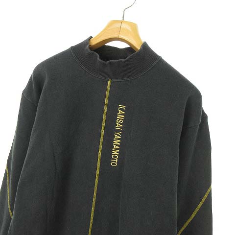 カンサイ Kansai Kids 山本寛斎 ヤマモトカンサイ ヴィンテージ ハイネック スウェット シャツ トレーナー トップス 刺繍 長袖 L ブラック ゴールド Ibo1 メンズ 053 ベクトルパーク