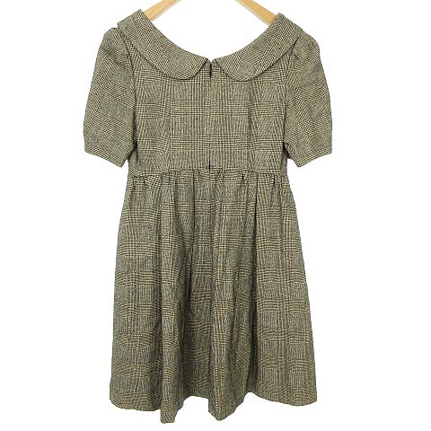 ジルスチュアート Jill Stuart ミニワンピース グレンチェック ラメ入り ウール混 レースアップ グレー系 0 レディース 053 ベクトルパーク