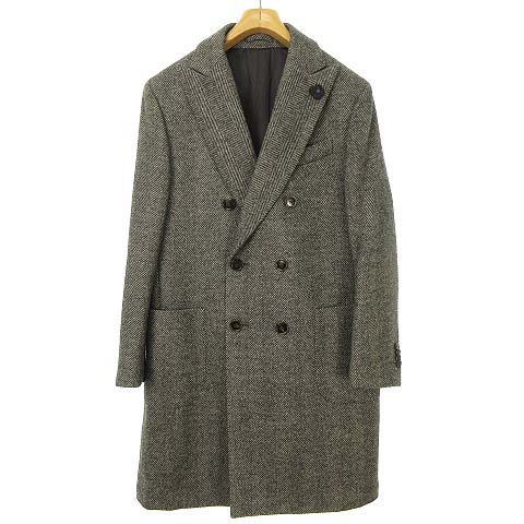 ラルディーニ Lardini ロロピアーナ Loro Piana 生地 ダブル チェスターコート ヘリンボーン 50 チャコール 国内正規品 Ibo1 メンズ 053 ベクトルパーク