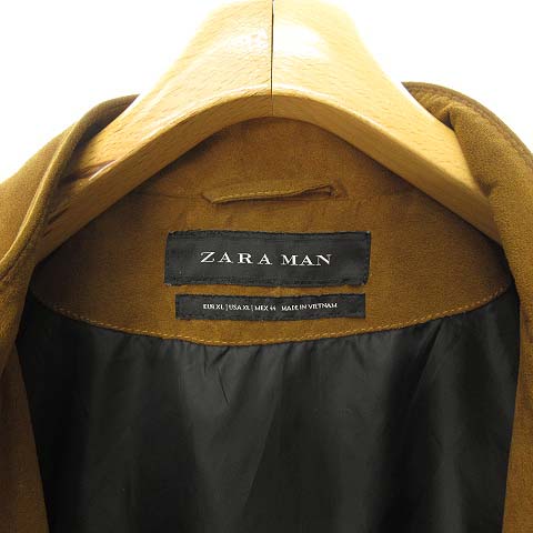 ザラマン Zara Man フェイクスウェード ジャケット ブルゾン シングル ライダース Xl ブラウン メンズ 053 ベクトルパーク