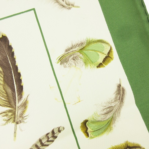 エルメス HERMES PLUMES プリュム シルク スカーフ 総柄
