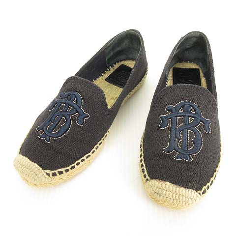 トリーバーチ Tory Burch Weston エスパドリーユ スリッポンフラットシューズ 5 ネイビー レディース 053 ベクトルパーク