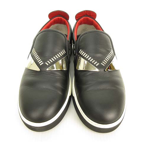 フェンディ FENDI 7E 1028 メタル バグズ アイ モンスター レザー 