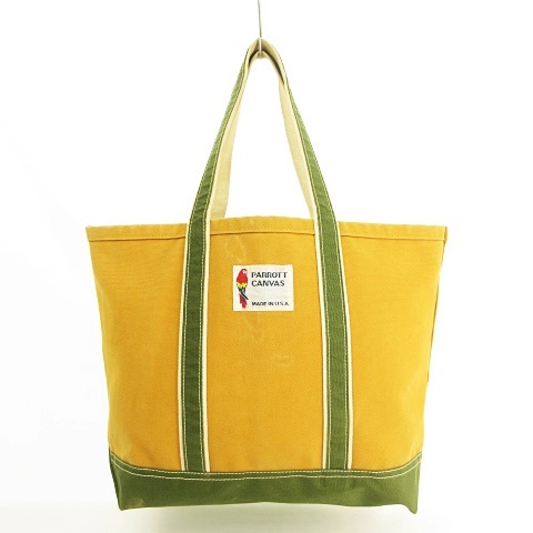 パロットキャンバス Parrott Canvas キャンバストート トートバッグ ハンドバッグ ショルダー 肩掛け 帆布 マスタード カラシ 山吹色 カーキ 紺 Usa製 メンズ レディース 053 ベクトルパーク