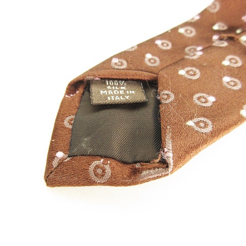 セリーヌ CELINE ブラウン ドット柄 ナロー細幅 ネクタイ セリーヌ CELINE ブラウン ドット柄 ナロー細幅 ネクタイ CELINE