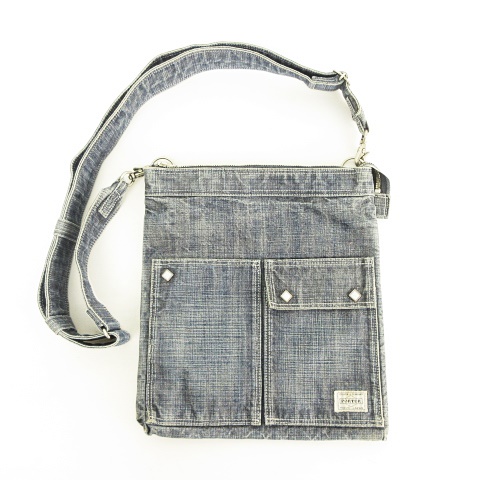 ポーター Porter デニムバッグ ショルダーバッグ 2way マチ無し インディゴ メンズ レディース 053 ベクトルパーク