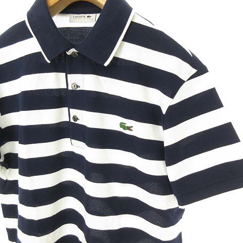 ラコステ LACOSTE PH201E 太 ボーダー 半袖 ポロシャツ トップス