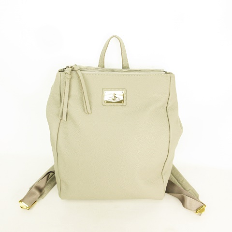 ヴィヴィアンウエストウッド Vivienne Westwood モシーク リュックサック バックパック デイパック レザー オーブ プレート グレージュ Wy レディース 053 ベクトルパーク