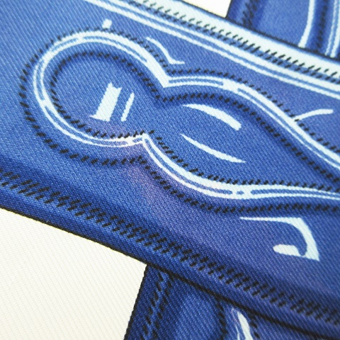 エルメス HERMES MAILLONS チェーン柄 ベルト柄 カレ スカーフ 総柄 