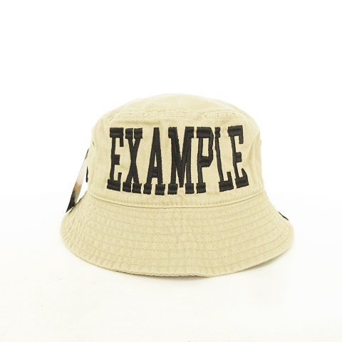 Example Newhattan イグザンプル ニューハッタン バケットハット サファリハット アウトドアハット ロゴ刺繍 帽子 Xl Khaki カーキ ベージュ タグ付き メンズ レディース 053 ベクトルパーク