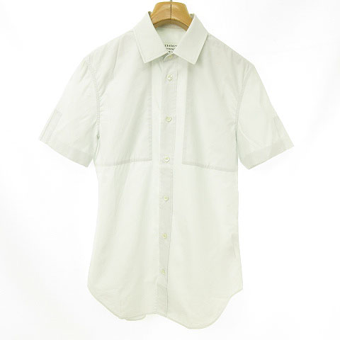 マルタンマルジェラ Martin Margiela 10 15ss 半袖シャツ スリム 切替 トップス 44 Sサイズ相当 薄いサックスブルー S30dl0291 S メンズ 053 ベクトルパーク マルタンマルジェラ Martin Margiela 10 15ss 半袖シャツ スリム 切替 トップス 44 Sサイズ相当 薄いサックスブルー S30dl0291 S メンズ 053 ベクトルパーク