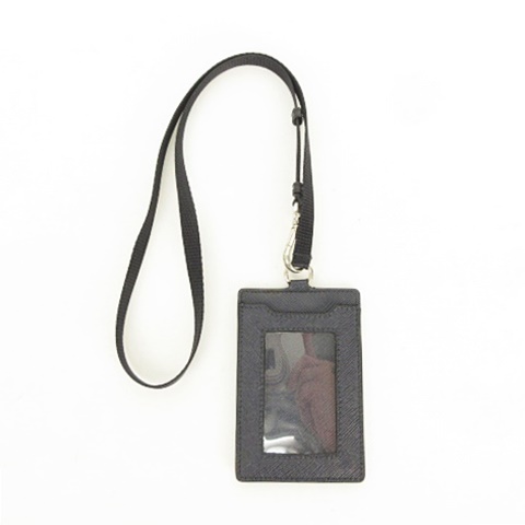 プラダ Prada サフィアーノ バッジホルダー パスケース Idケース ネックホルダー 定期入れ ネイビー 紺 メンズ レディース 053 ベクトルパーク