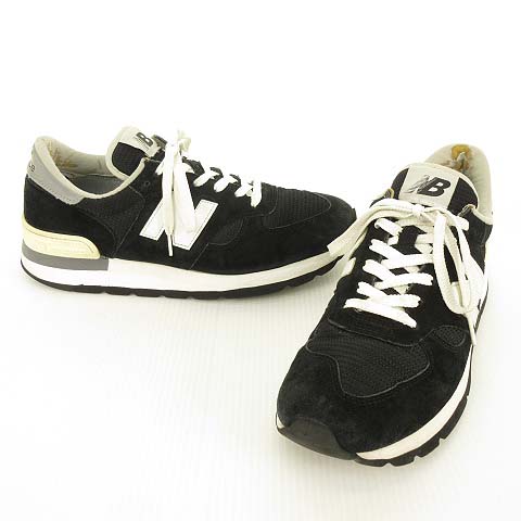 ニューバランス NEW BALANCE M990BLK M990 USA製 Made in USA BOSTON MASS 02134 スニーカー  28cm ブラック メンズ