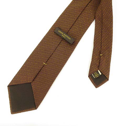 Louis Vuitton チェック柄 ネクタイ ブラウン ルイヴィトン LOUIS ルイ