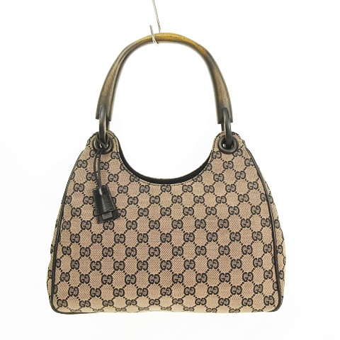 グッチ GUCCI GG ハンドバッグ 106495 GGキャンバス × ウッドハンドル 