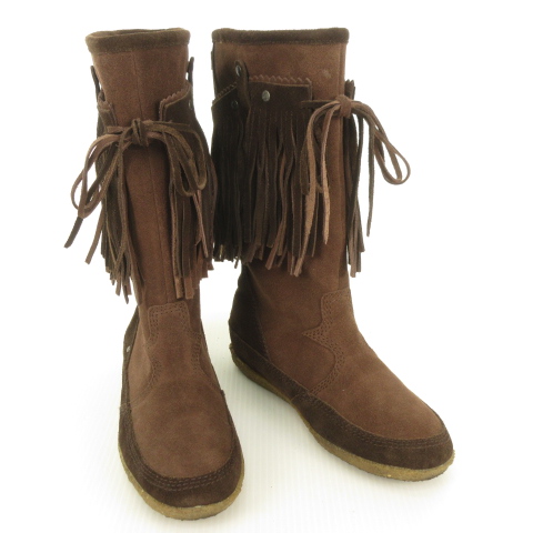 ディーゼル DIESEL BOOTFULL W フリンジ スウェード ミドル ショート 
