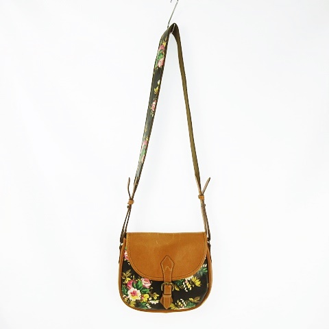 ケンゾー Kenzo ショルダーバッグ 花柄 チェック裏地 無地レザー 斜め掛け ポシェット エンボスロゴ Pvc レザー キャメルブラウン 薄茶 ブラック 黒 ヴィンテージ レディース 053 ベクトルパーク