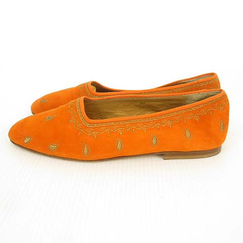 エルメス HERMES スウェード フラットシューズ パンプス スリッポン