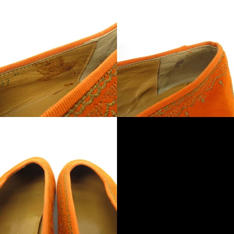 エルメス HERMES スウェード フラットシューズ パンプス スリッポン