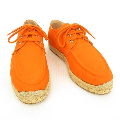 エルメス HERMES エスパドリーユ Uチップ レースアップ キャンバス 41 