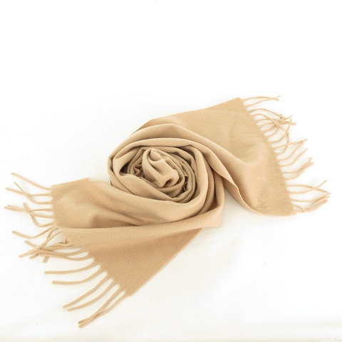 コロンボ Colombo 美品 27cm幅 カシミア100 マフラー ストール フリンジ ベージュ 0607 メンズ レディース 053 ベクトルパーク