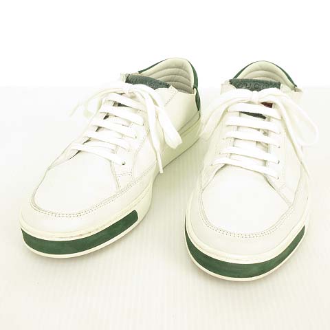 グッチ GUCCI 368421 レザー ローカット スニーカー レースアップ 6.5 