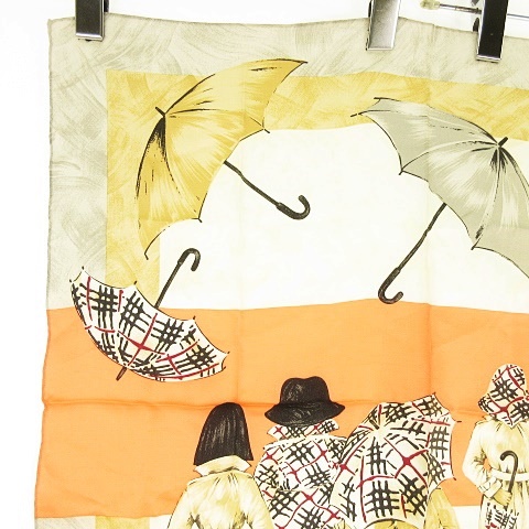 Burberrys 傘パターンスカーフ タグ付き新品 BURBERRY 傘デザイン ノバ