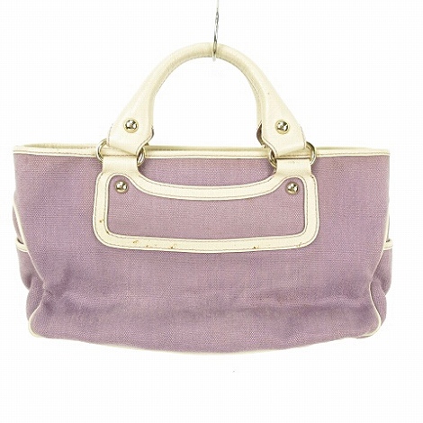 セリーヌ CELINE ブギーバッグ ハンドバッグ キャンバス レザー 